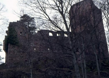 11 Die Burg von Osten: Palas und Bergfried.